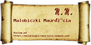 Malobiczki Maurícia névjegykártya